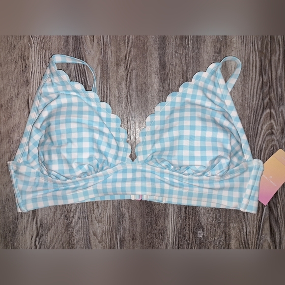 Stoney Clover Lane Other - Blue/White Plaid Bikini Top - Stoney Clover Ln NWT